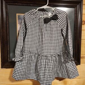 Carter's Black and White Checkered Dress